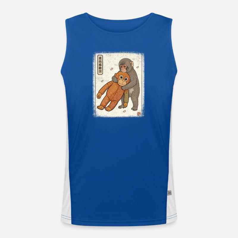 Ukiyo-e Baby Monkey Punch Funktionelles Kontrast-Tank Top für Männer 
