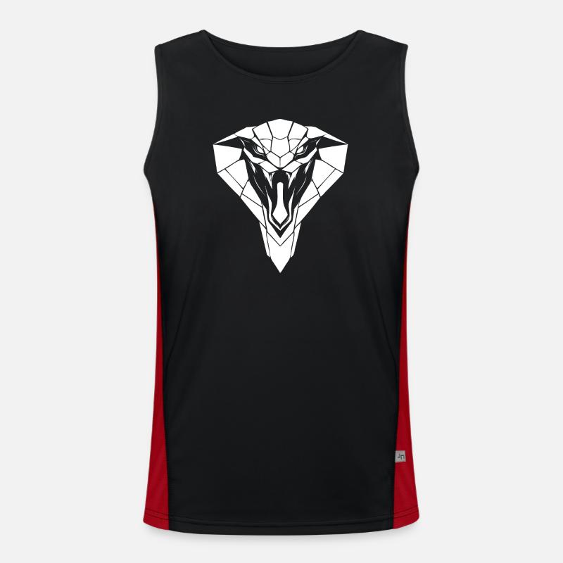 Cobra Style – Danger & Elegance - Men's Functional Contrast Tank Top  - black/red
