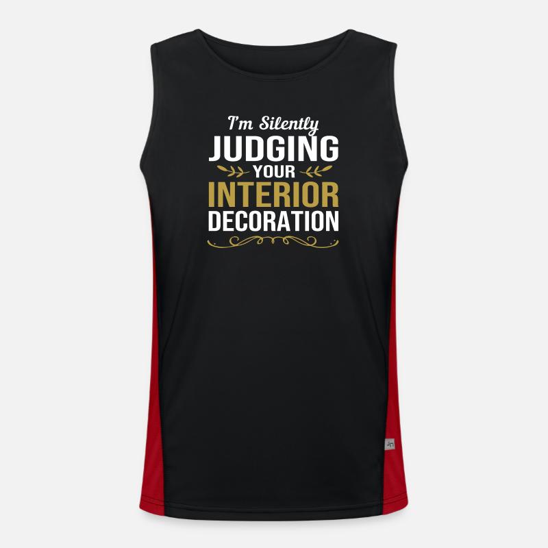 Interior Designer Architecture Architect - Men's Functional Contrast Tank Top  - black/red
