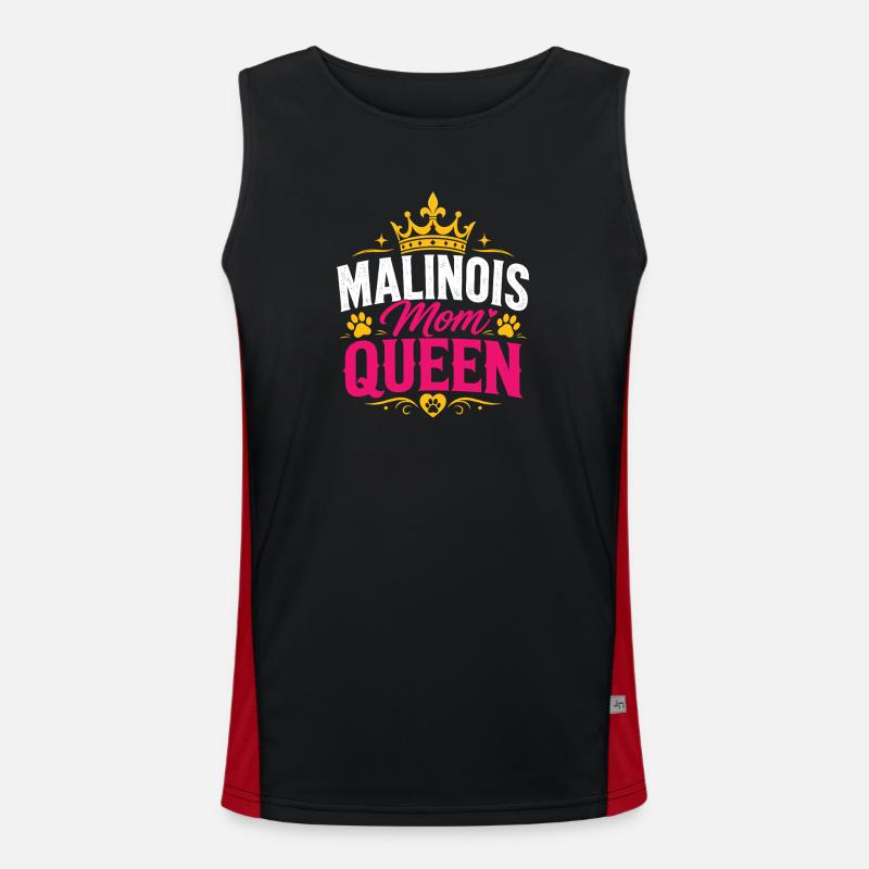 Malinois Mom Queen Funktionelles Kontrast-Tank Top für Männer 