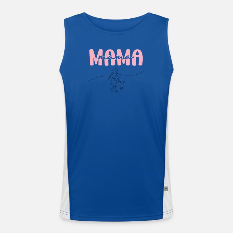Mama Pink Lettering Men's Functional Contrast Tank Top 