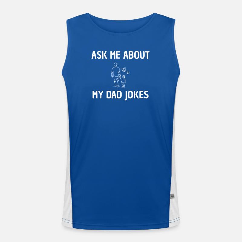 Ask me for daddy jokes Men's Functional Contrast Tank Top 