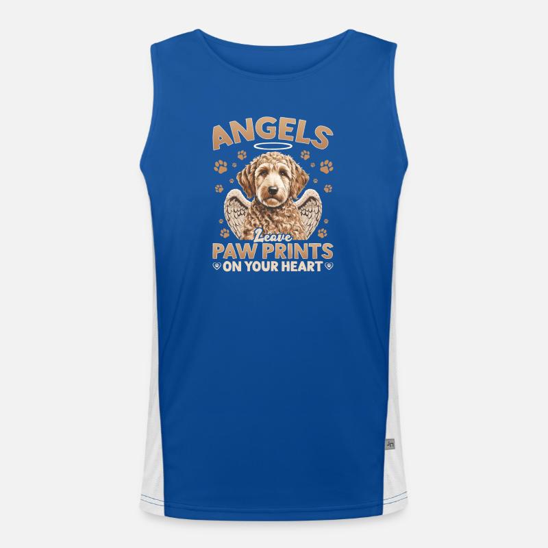 Race de chien Goldendoodle Débardeur respirant contrasté Homme 
