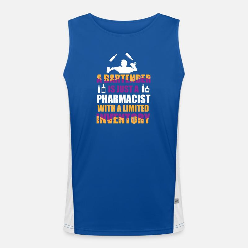 bartender waiter bartender bartender Men's Functional Contrast Tank Top 