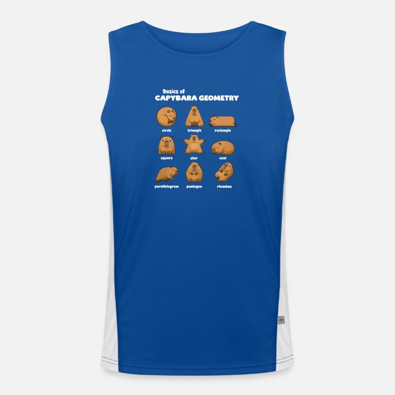 Bases de la géométrie de capybara Funnier Débardeur respirant contrasté Homme 