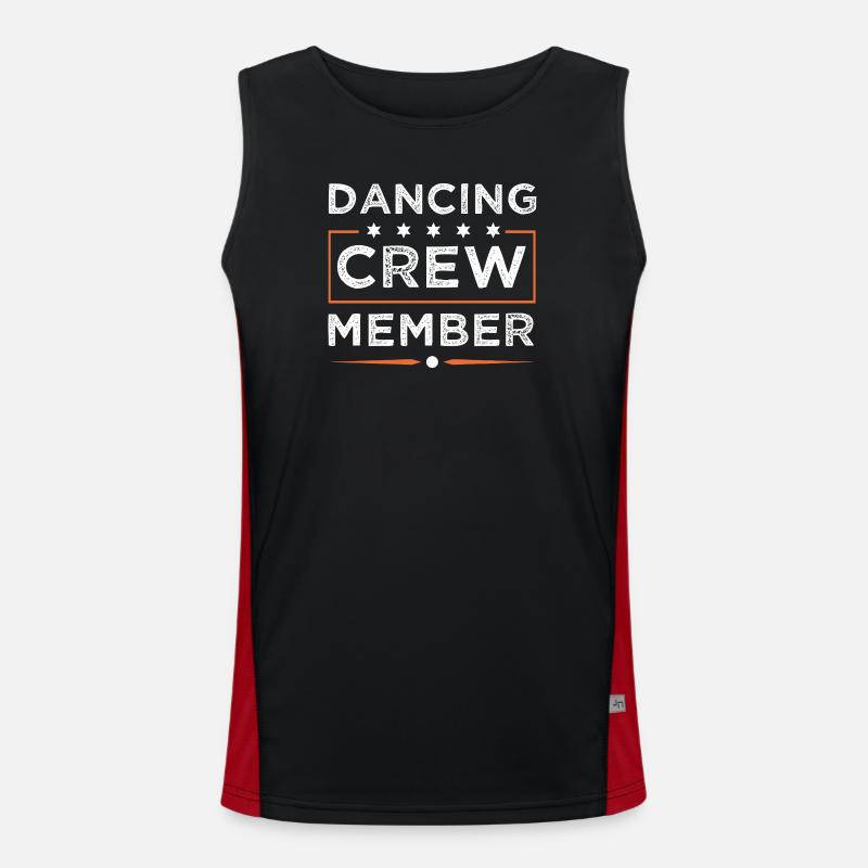 Dancing Crew - Men's Functional Contrast Tank Top  - black/red