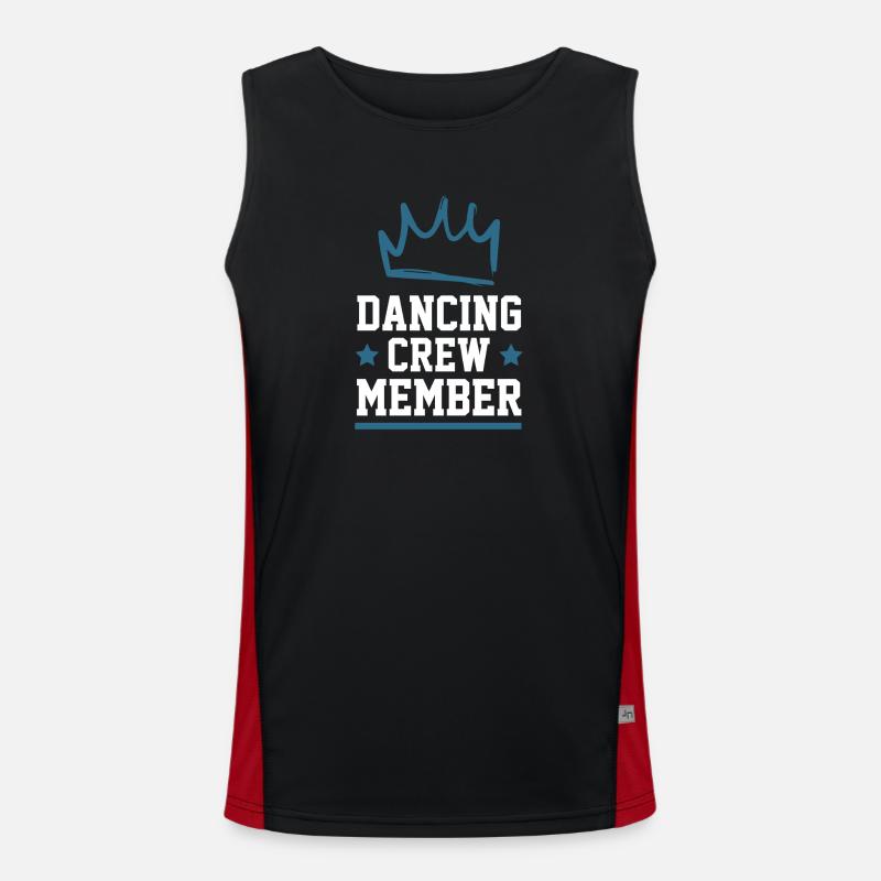 Dancing Crew - Men's Functional Contrast Tank Top  - black/red