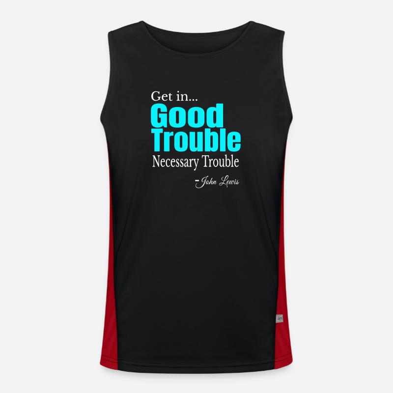 Good Trouble Gradient Zitat-Tee Funktionelles Kontrast-Tank Top für Männer 