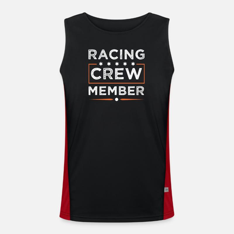 Racing Crew - Men's Functional Contrast Tank Top  - black/red