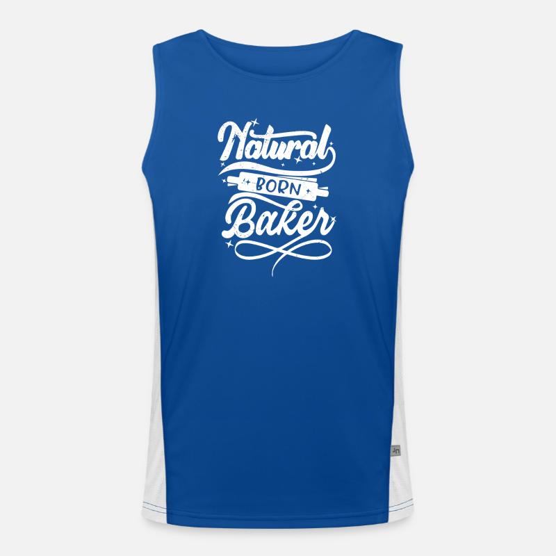 natural born baker Funktionelles Kontrast-Tank Top für Männer 