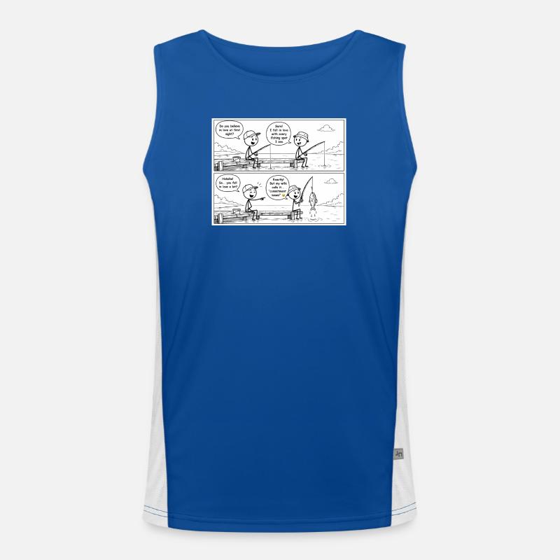 Hooked on Commitment Men's Functional Contrast Tank Top 