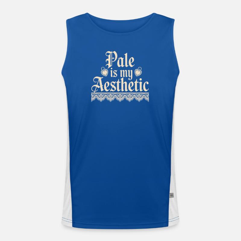 Blasse ästhetische Spitzentypografie Funktionelles Kontrast-Tank Top für Männer 