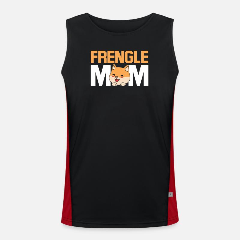 Frengle Hund Funktionelles Kontrast-Tank Top für Männer 