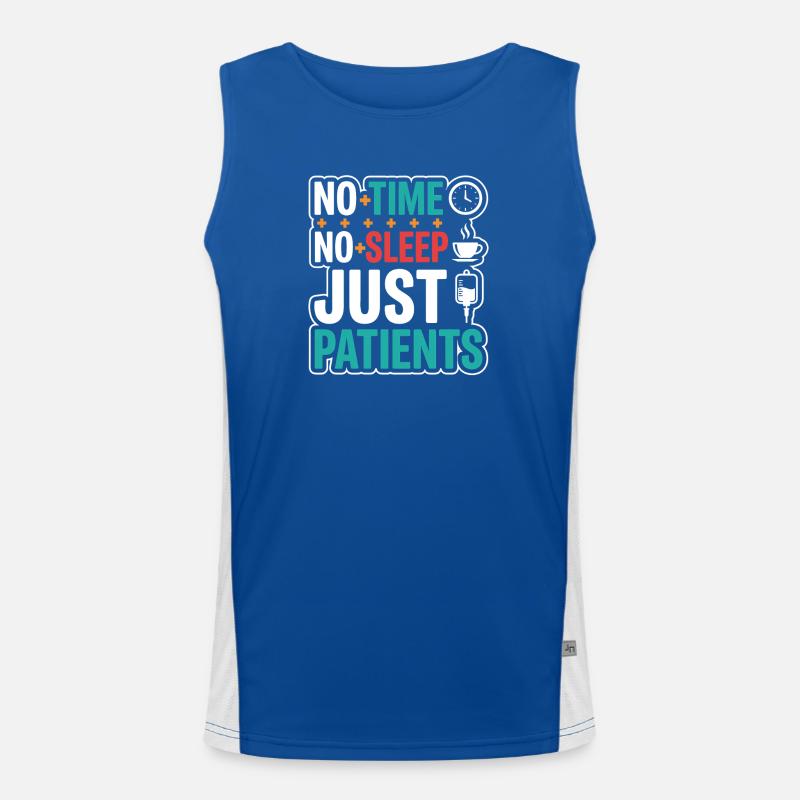 Nachtschicht-krankenschwester, Müde Funktionelles Kontrast-Tank Top für Männer 
