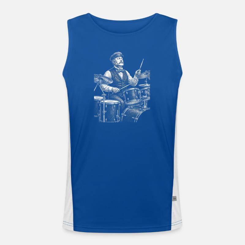 Chester A. Arthur spielt Schlagzeug Funktionelles Kontrast-Tank Top für Männer 
