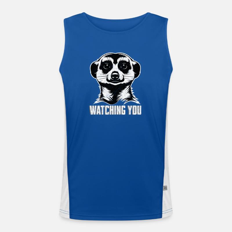 Suricate qui te regarde - Chemise drôle d’animal Débardeur respirant contrasté Homme 