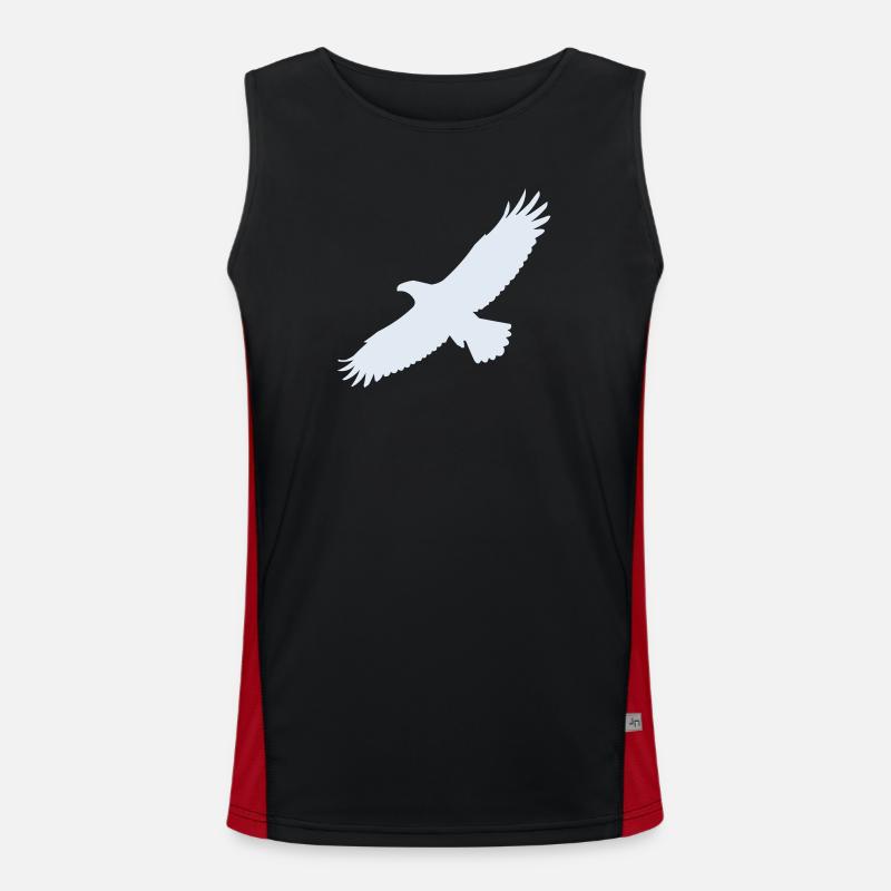 Eagle - Men's Functional Contrast Tank Top  - black/red