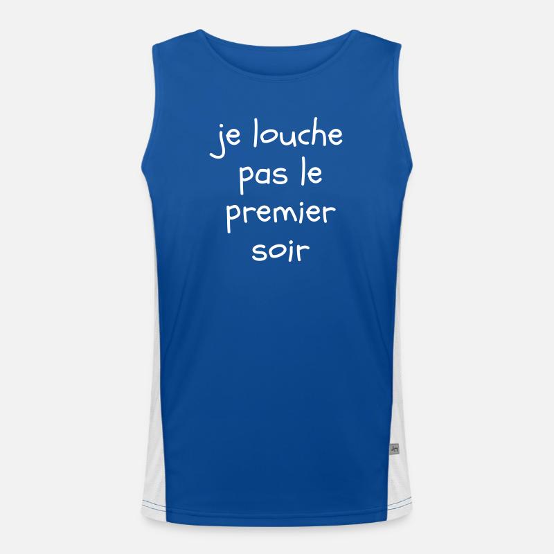 Je louche pas le premier soir Débardeur respirant contrasté Homme 