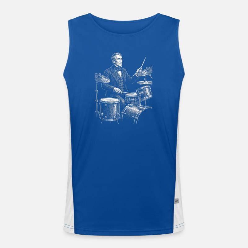 William Henry Harrison plays drums Men's Functional Contrast Tank Top 