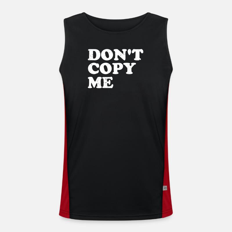 don't copy me - Men's Functional Contrast Tank Top - black/red