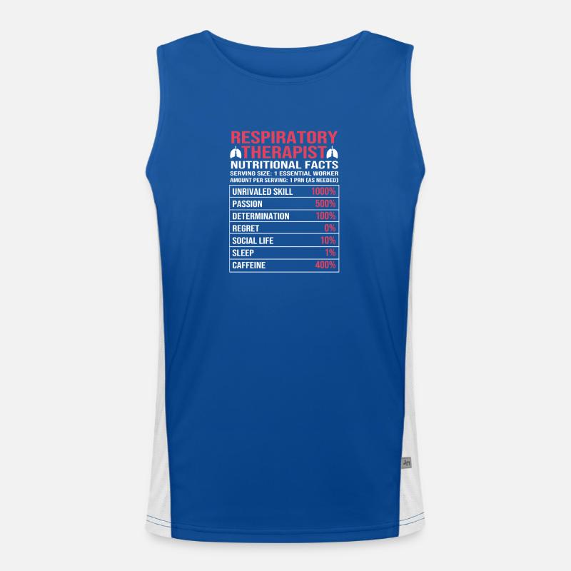Breathing Breathing Respiratory Therapist Oxygen Men's Functional Contrast Tank Top 