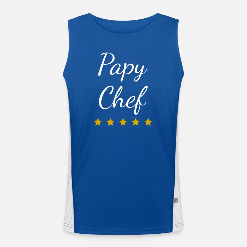 Opa Chef Stars Funktionelles Kontrast-Tank Top für Männer 