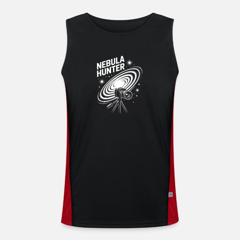Nebula Hunter Cosmic Telescope - Men's Functional Contrast Tank Top  - black/red