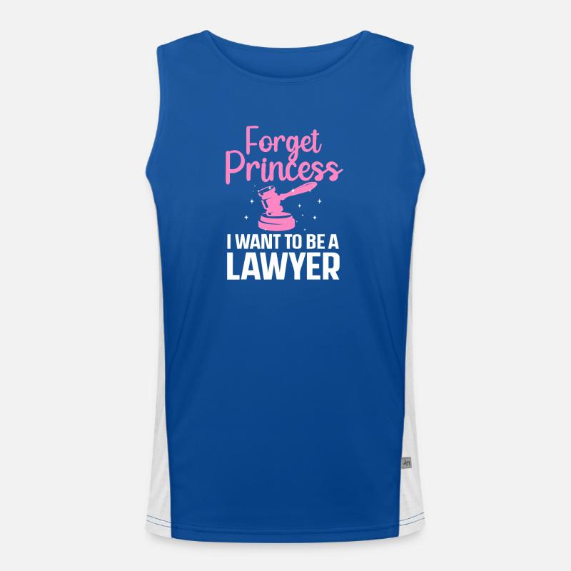 Vergiss Prinzessin, ich will Anwalt werden Funktionelles Kontrast-Tank Top für Männer 