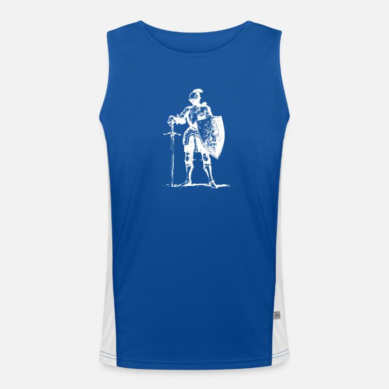 Chevalier en armure avec bouclier Débardeur respirant contrasté Homme 