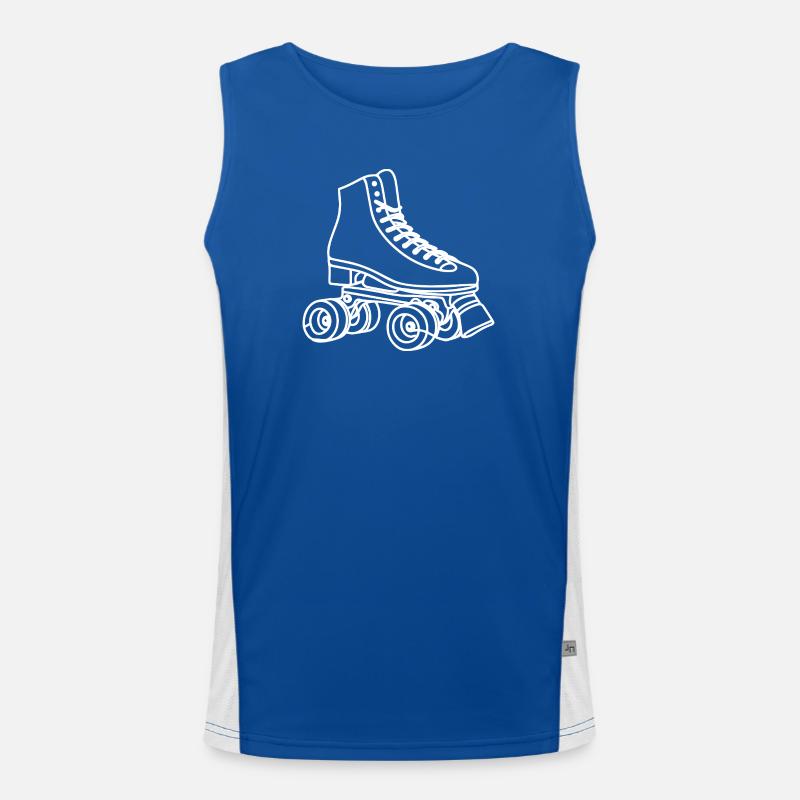 Roller Skates Drawing Men's Functional Contrast Tank Top 