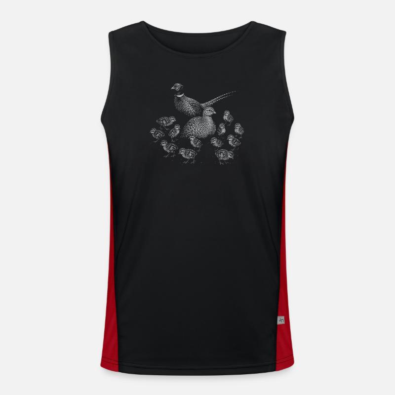 Pheasant - Men's Functional Contrast Tank Top  - black/red