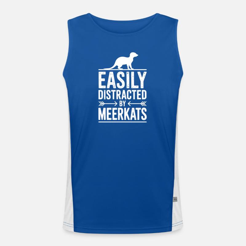 Erdmännchen Sprüche Lustiges Erdmännchen Geschenk  Funktionelles Kontrast-Tank Top für Männer 