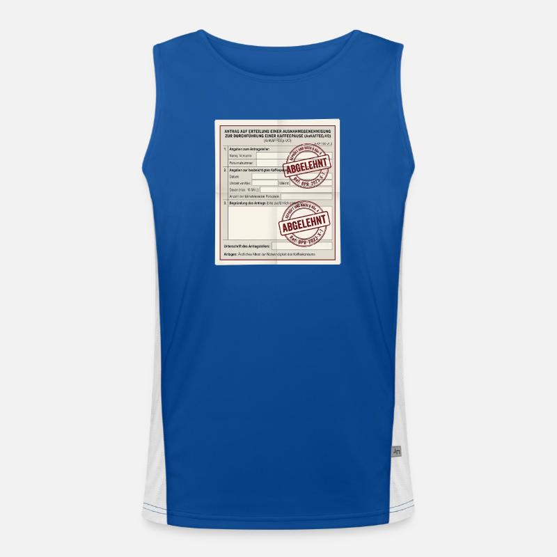Antrag auf Kaffeepause Funktionelles Kontrast-Tank Top für Männer 