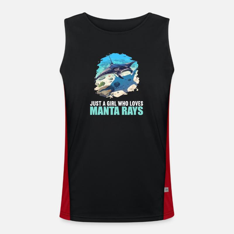Rays Manta Rays - Men's Functional Contrast Tank Top - black/red