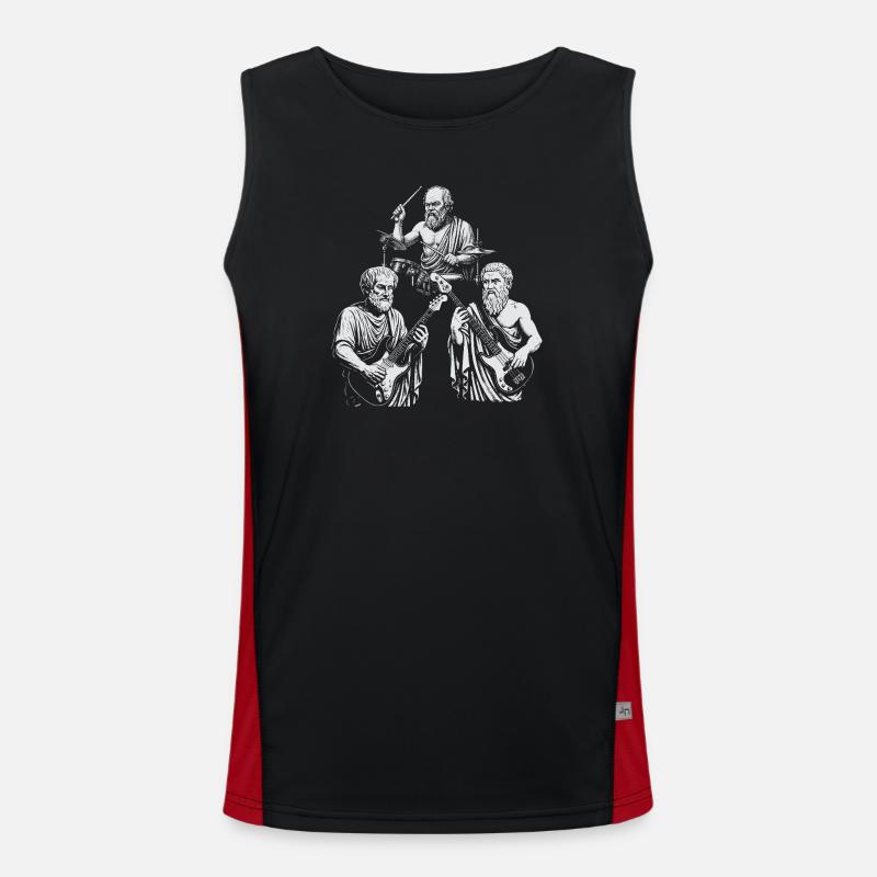 Ancient Trio Jam Session - Men's Functional Contrast Tank Top - black/red