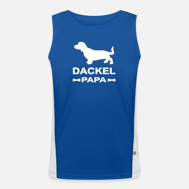 Dackel Funktionelles Kontrast-Tank Top für Männer 