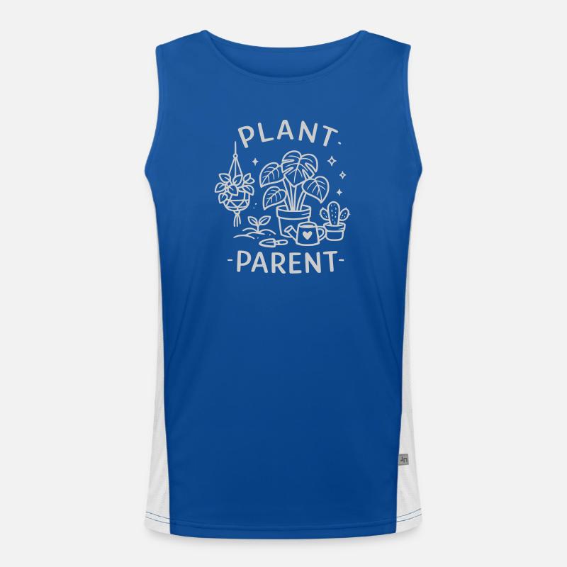 Pflanzenliebe Linienkunst Funktionelles Kontrast-Tank Top für Männer 