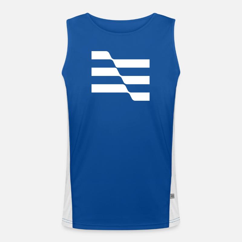 Geometric Stripes design Men's Functional Contrast Tank Top 