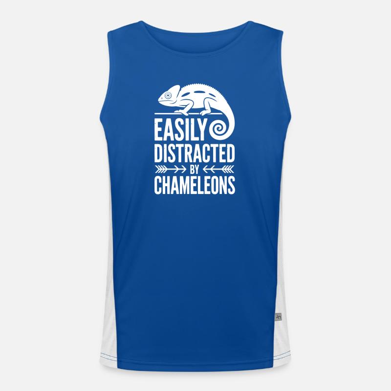 Chameleons Sayings Funny Chameleons Gift Men's Functional Contrast Tank Top 