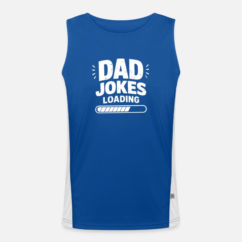 dad jokes loading Funktionelles Kontrast-Tank Top für Männer 