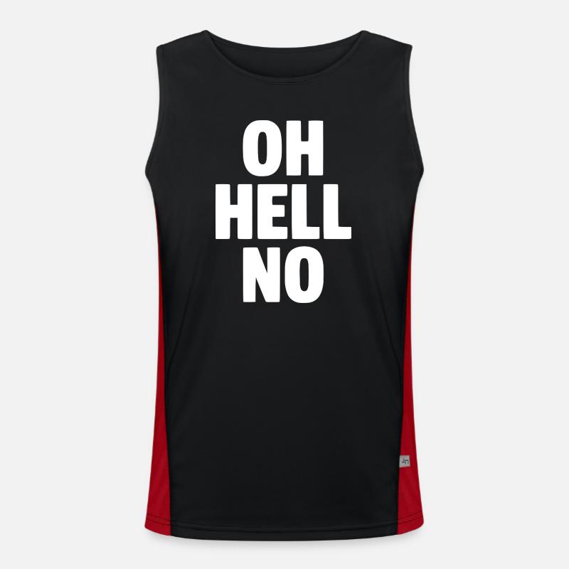 Oh Hell No - Men's Functional Contrast Tank Top - black/red