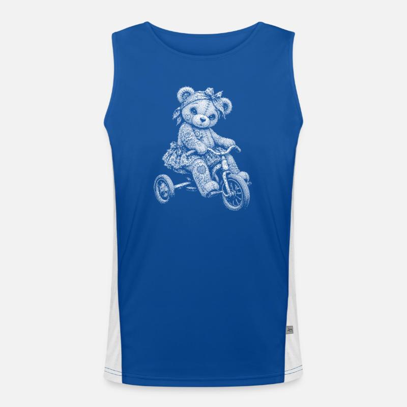 Teddy bear Men's Functional Contrast Tank Top 