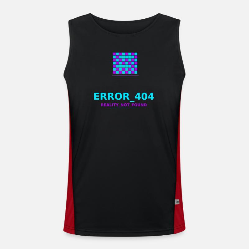 Error 404 Reality Lost - Men's Functional Contrast Tank Top  - black/red