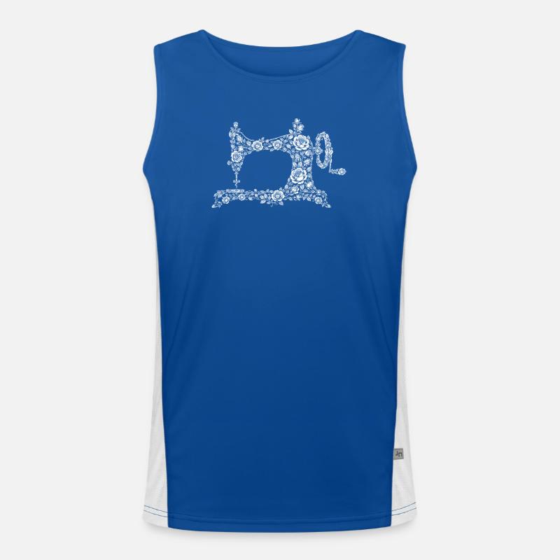sewing machine Men's Functional Contrast Tank Top 