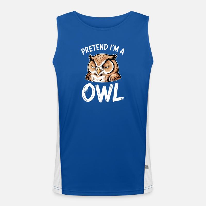 Eulen Sprüche Eule Lustiges Eulen Geschenk Funktionelles Kontrast-Tank Top für Männer 