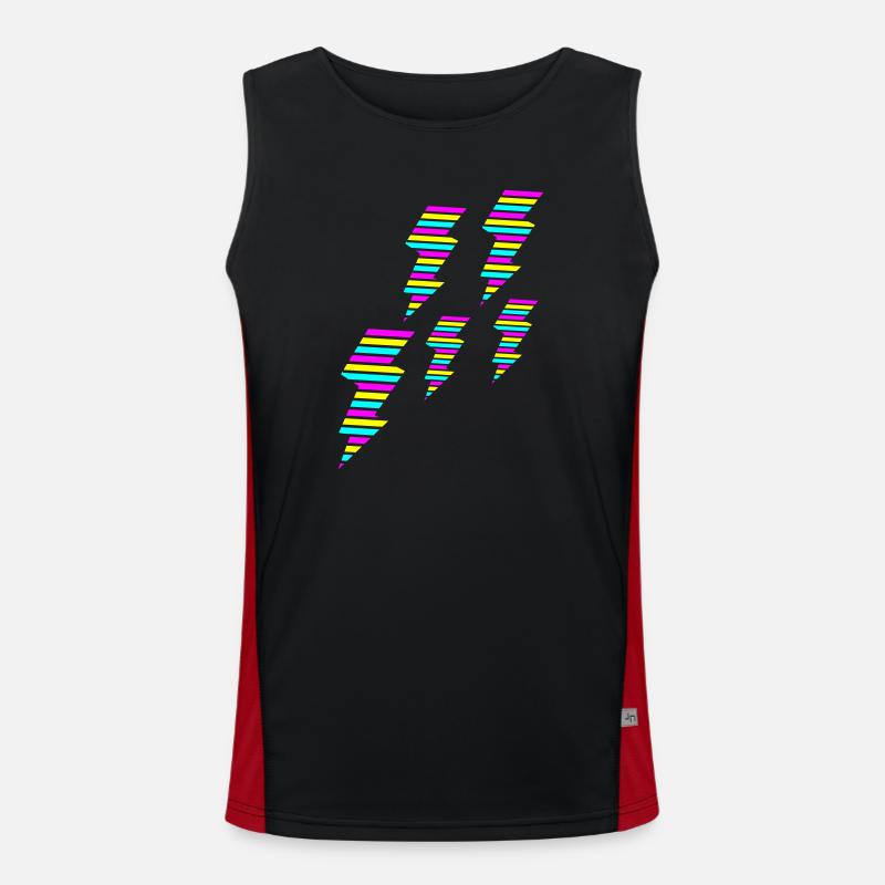 tri color flash blitz electro power Débardeur respirant contrasté Homme 
