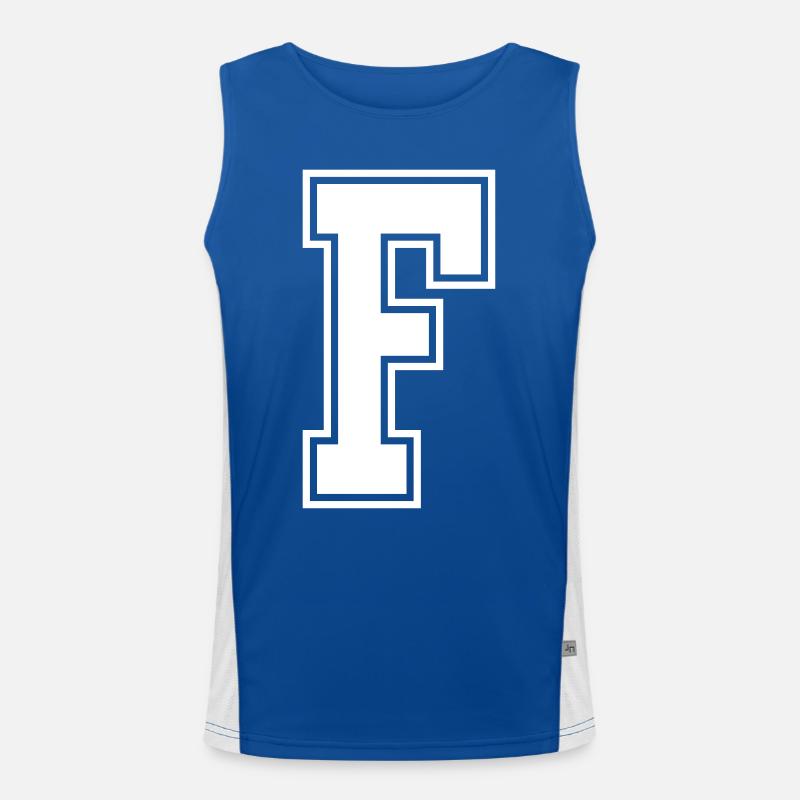Buchstabe F Funktionelles Kontrast-Tank Top für Männer 