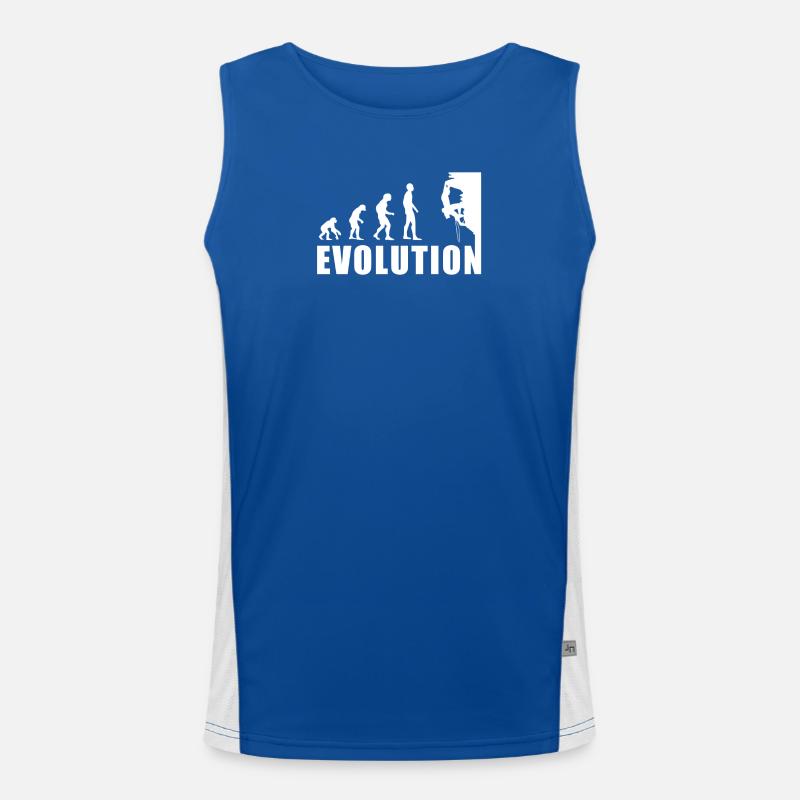 EVOLUTION Klettern Bergsteigen Climbing Geschenk Funktionelles Kontrast-Tank Top für Männer 