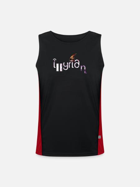 Illyrien - Débardeur respirant contrasté Homme - noir/rouge