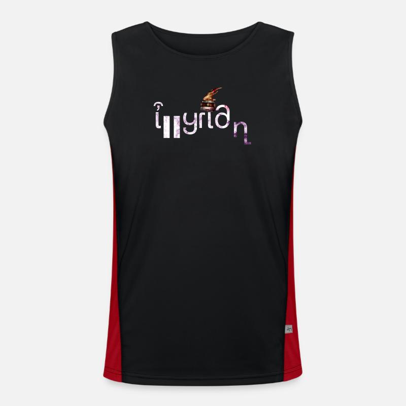 Illyrian - Men's Functional Contrast Tank Top  - black/red